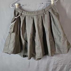 Hot Topic Pleated Mini Skater Skirt Small S Detachable Chain And Pocket